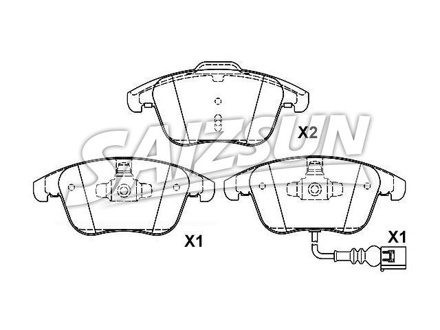 Bremsbelagsatz, Scheibenbremse Brake Pad Set:5N0 698 151