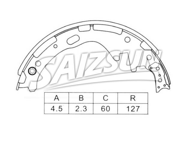 刹车蹄片 Brake Shoe Set:K1173