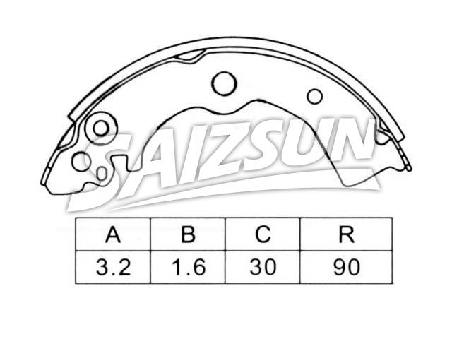 刹车蹄片 Brake Shoe Set:K1186