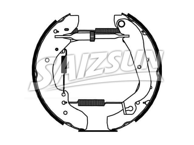 刹车蹄片 Brake Shoe Set:77 01 203 460
