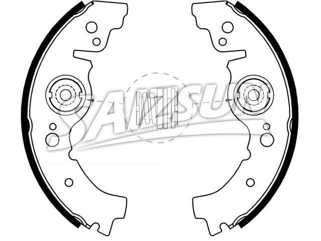 刹车蹄片 Brake Shoe Set:21033502081