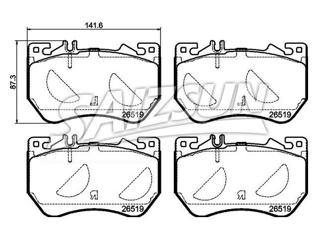 Bremsbelagsatz, Scheibenbremse Brake Pad Set:000 420 04 04