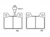 Bremsbelagsatz, Scheibenbremse Brake Pad Set:4245.34