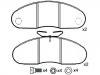 Bremsbelagsatz, Scheibenbremse Brake Pad Set:631 420 02 20