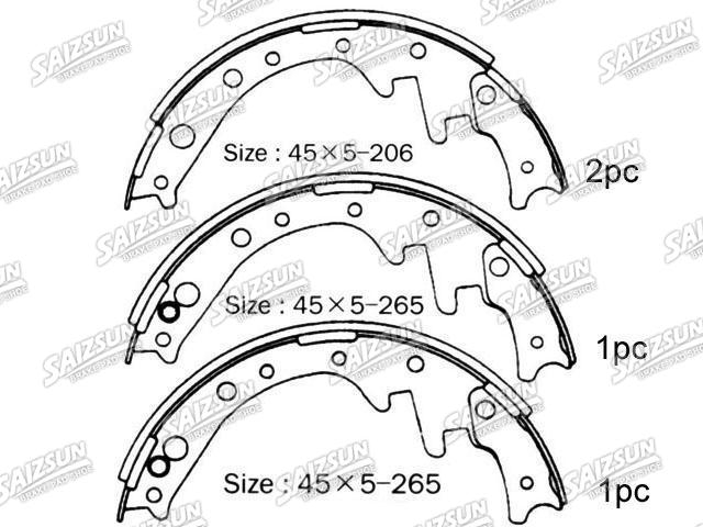 Brake Shoe Set Brake Shoe Set:5-88455-003-0